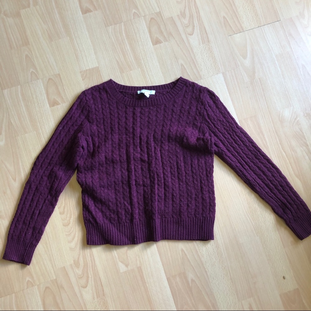 ✨ Maroon Cable-knit Sweater✨